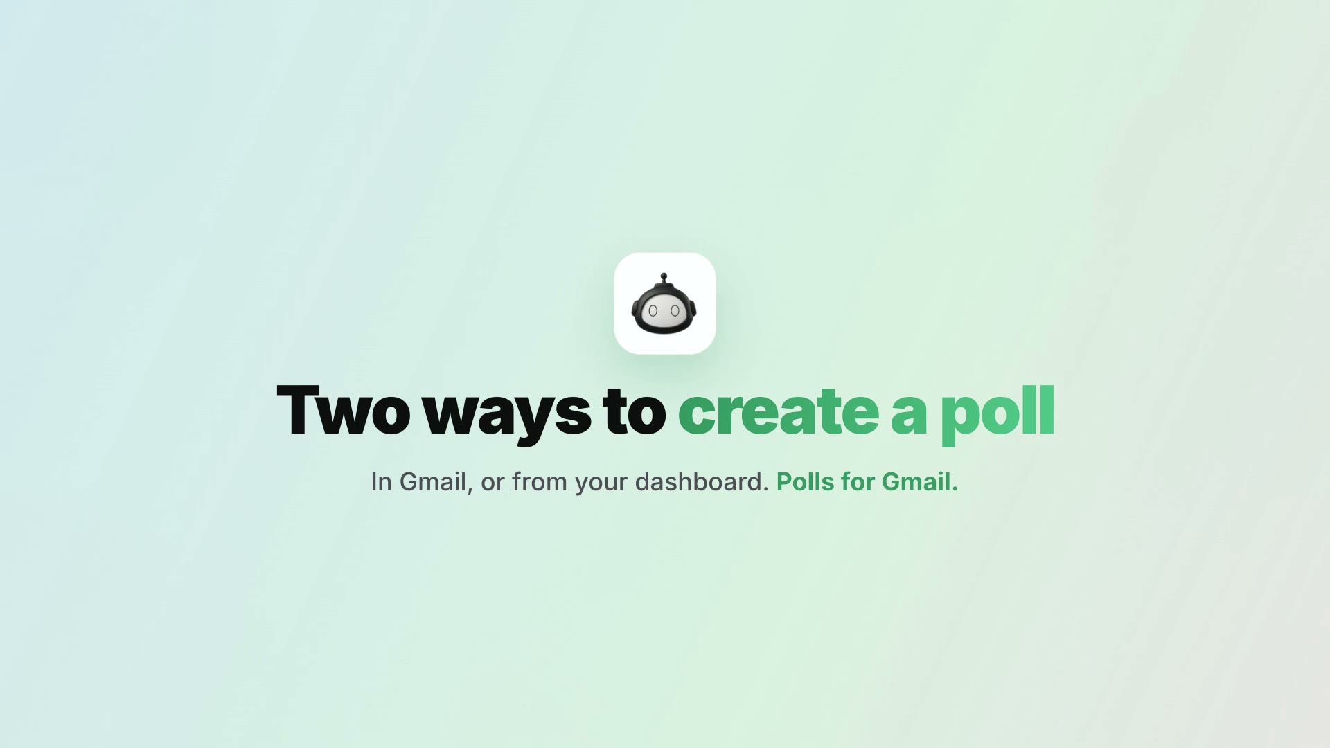 Two ways to create a poll — video preview